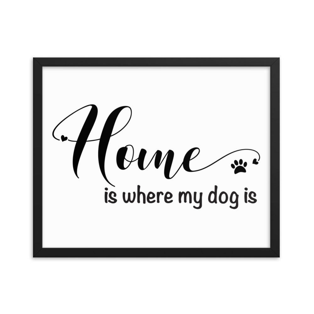 Home is Where My Dog Is Framed Print