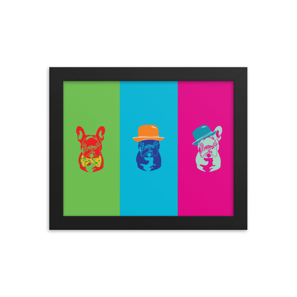 French Bulldog Pop Art Framed Print