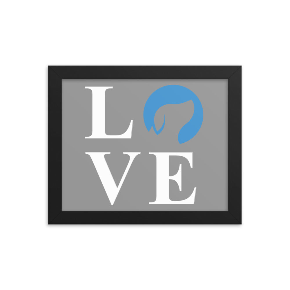 Love Logo Framed Print - Grey