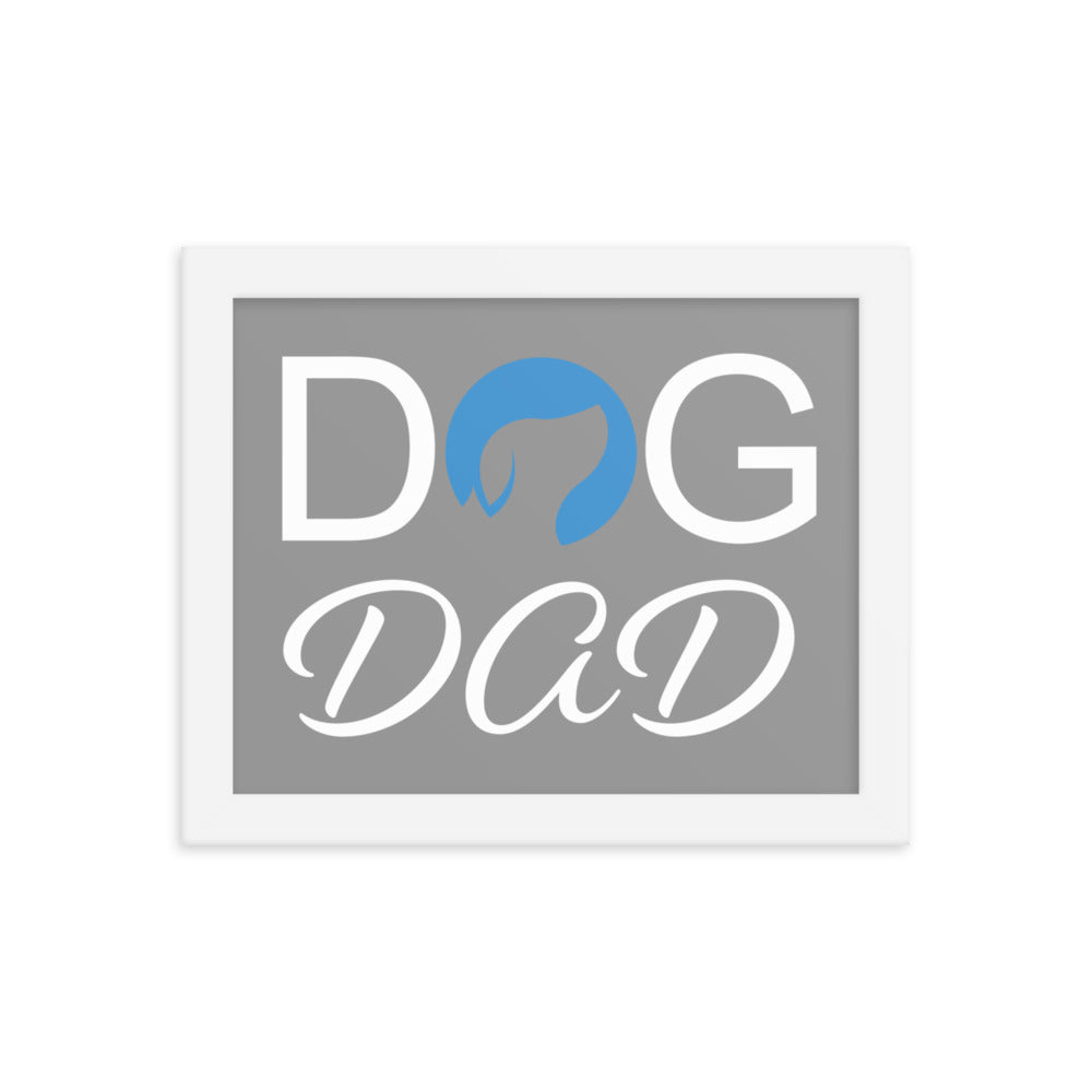 Dog Dad Framed Print - Grey