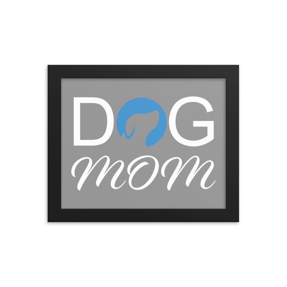 Dog Mom Framed Print - Grey