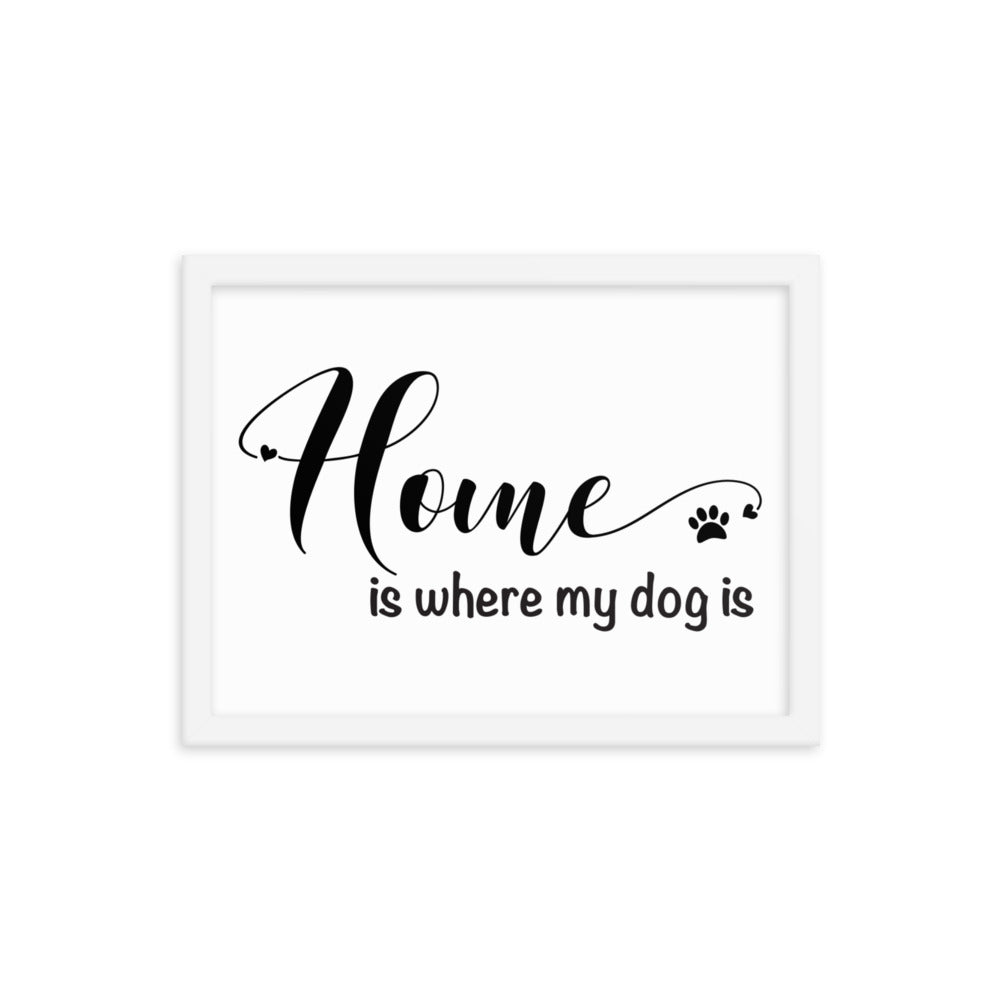 Home is Where My Dog Is Framed Print