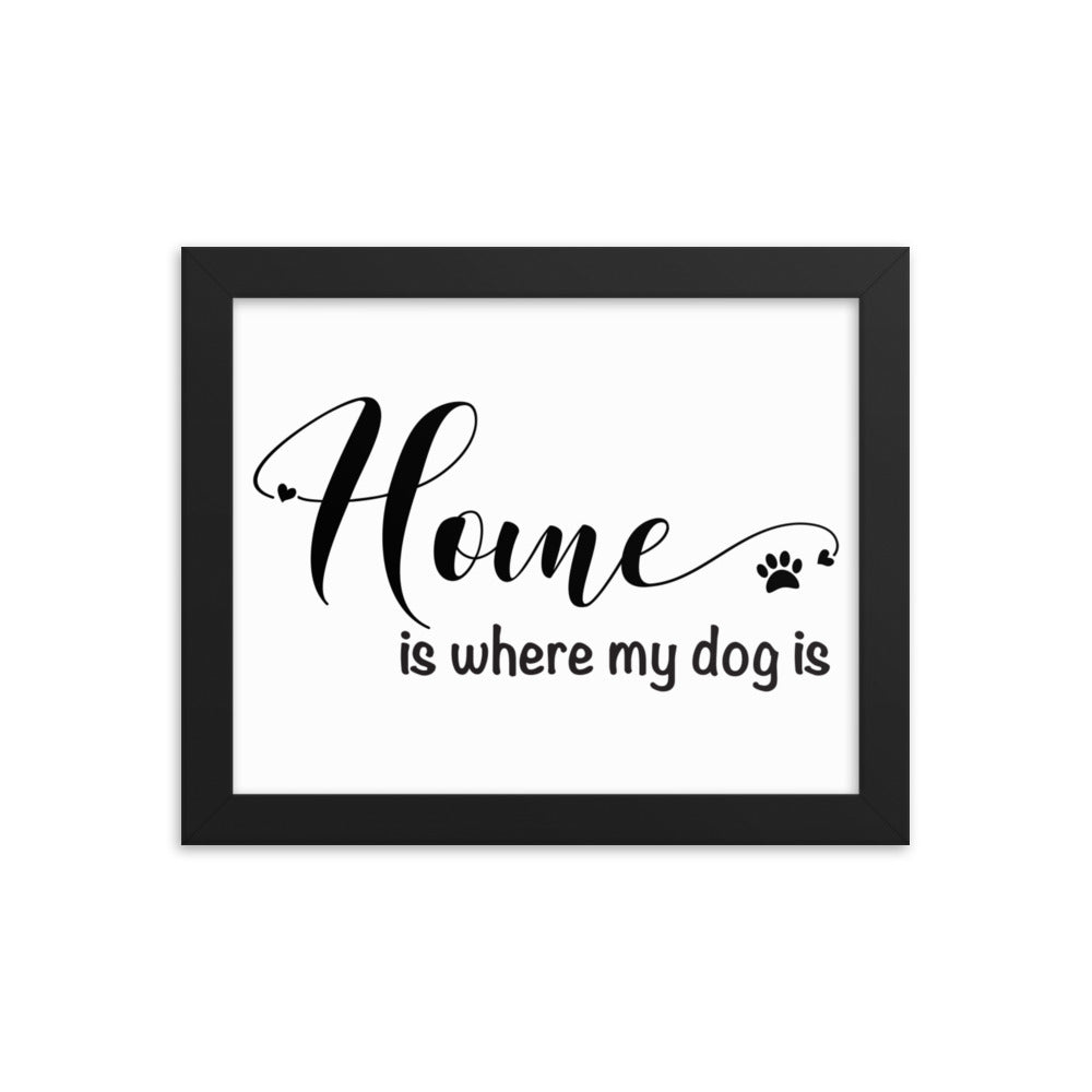 Home is Where My Dog Is Framed Print