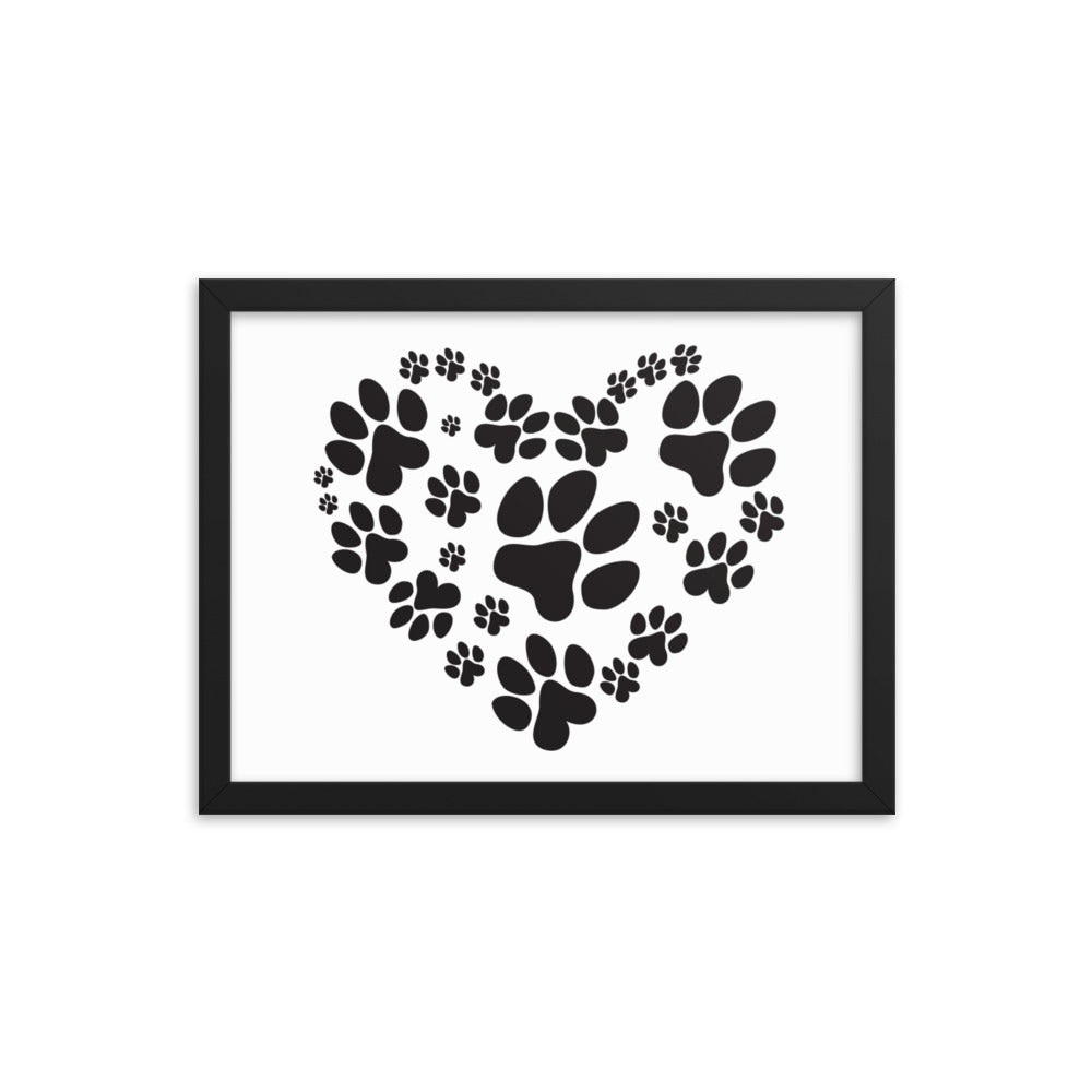 Paw Heart Framed Print