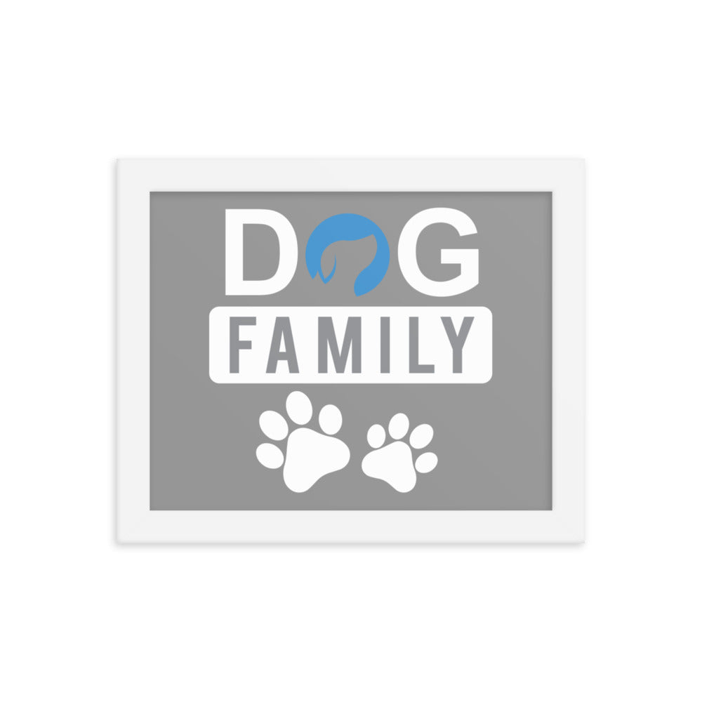 Dog Family Framed Print (Grey)