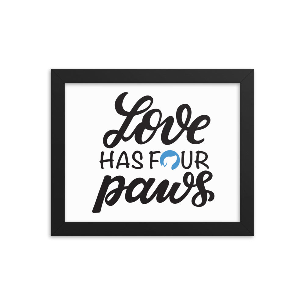 Love Has Four Paws Framed Print