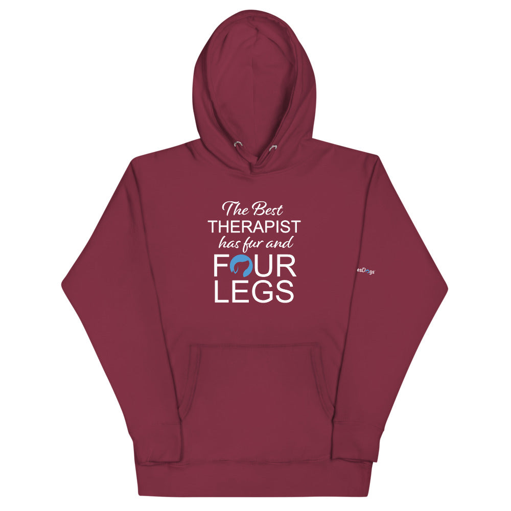 The Best Therapist Has Fur and Four Legs Logo Hoodie