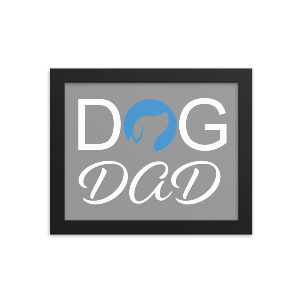 Dog Dad Framed Print - Grey