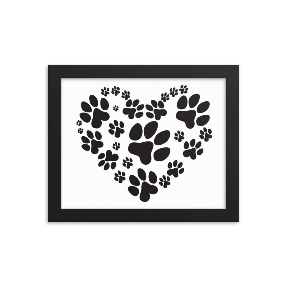 Paw Heart Framed Print