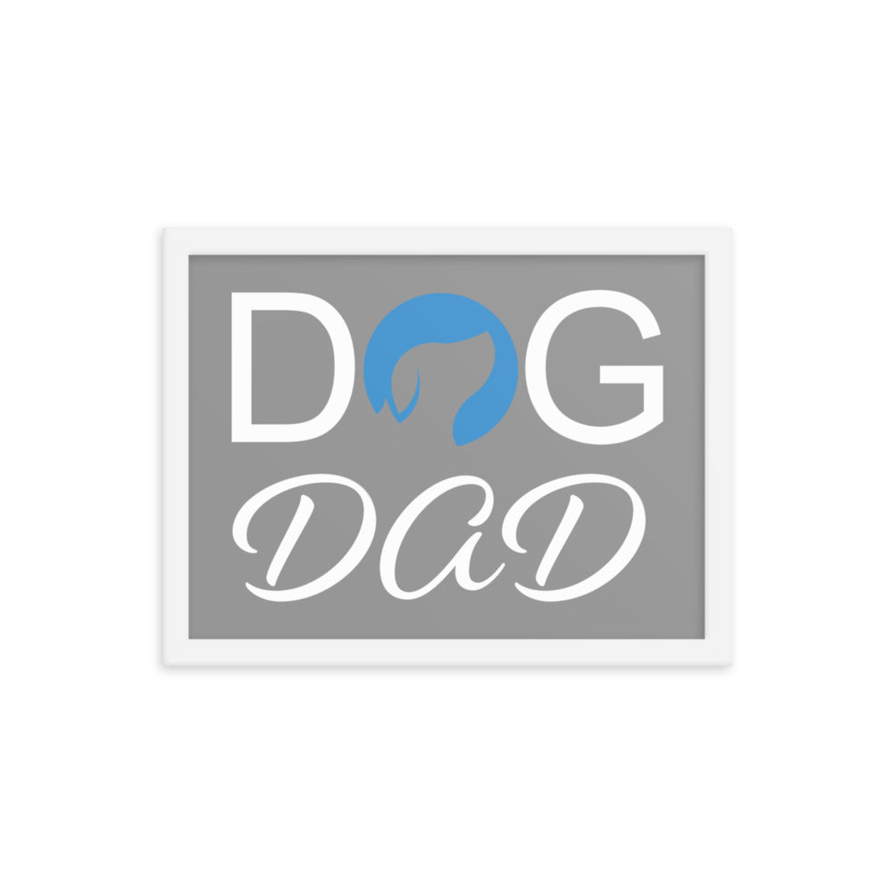 Dog Dad Framed Print - Grey