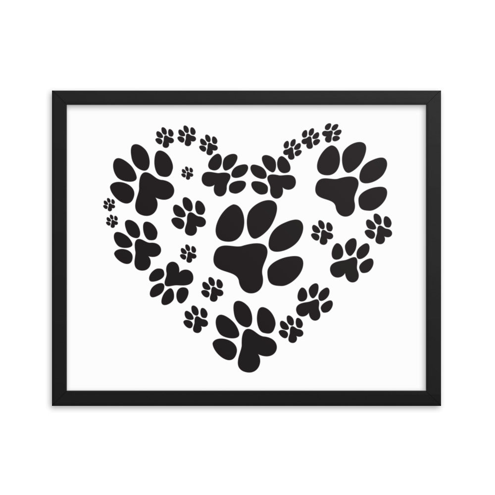 Paw Heart Framed Print