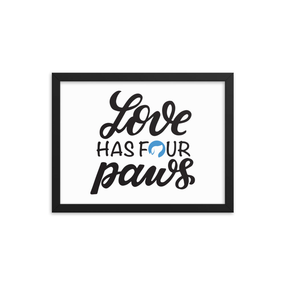 Love Has Four Paws Framed Print