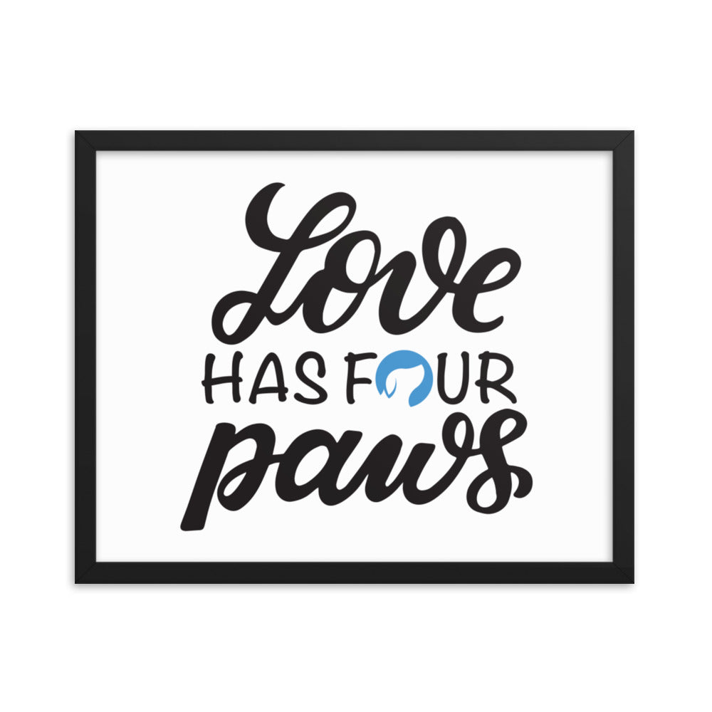 Love Has Four Paws Framed Print