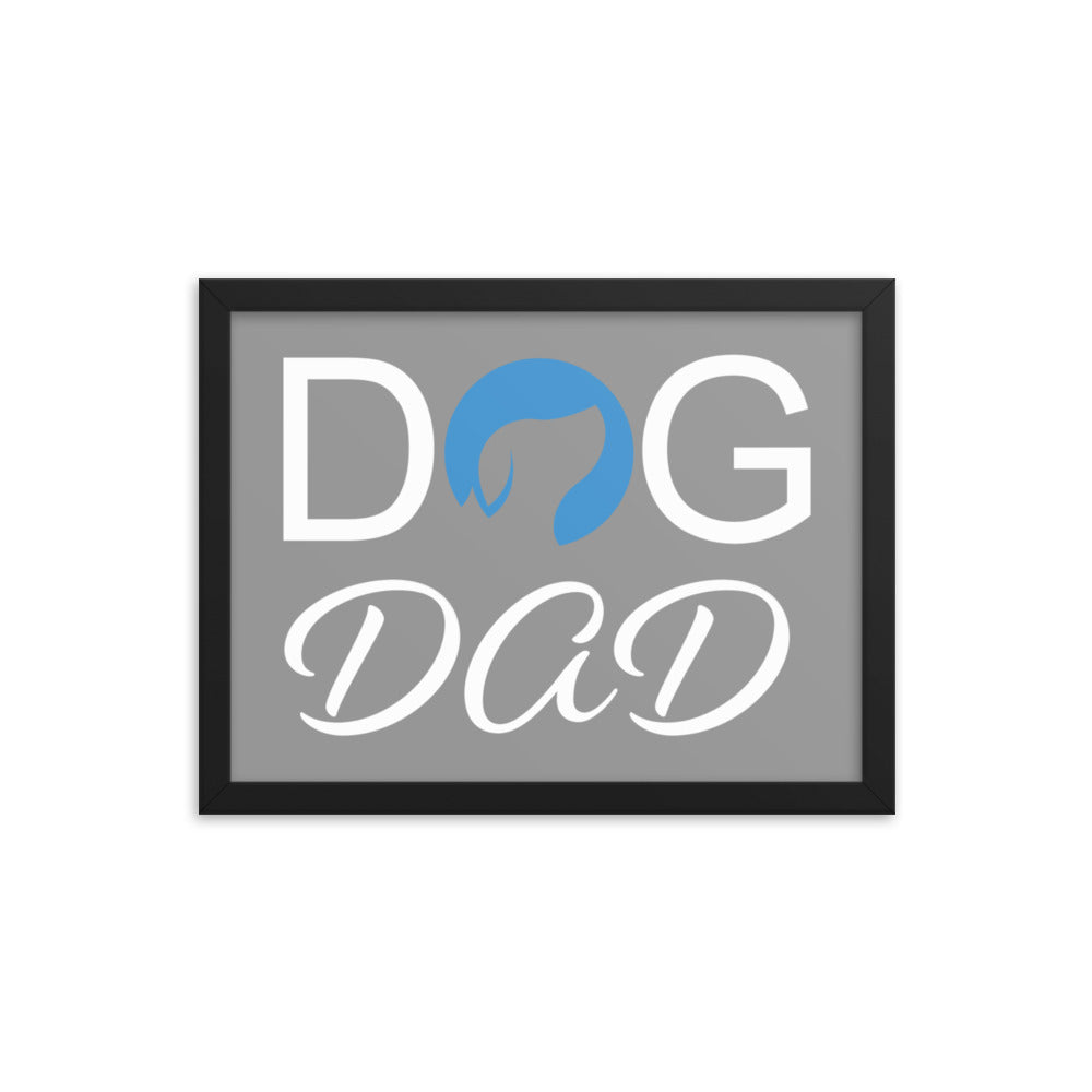 Dog Dad Framed Print - Grey