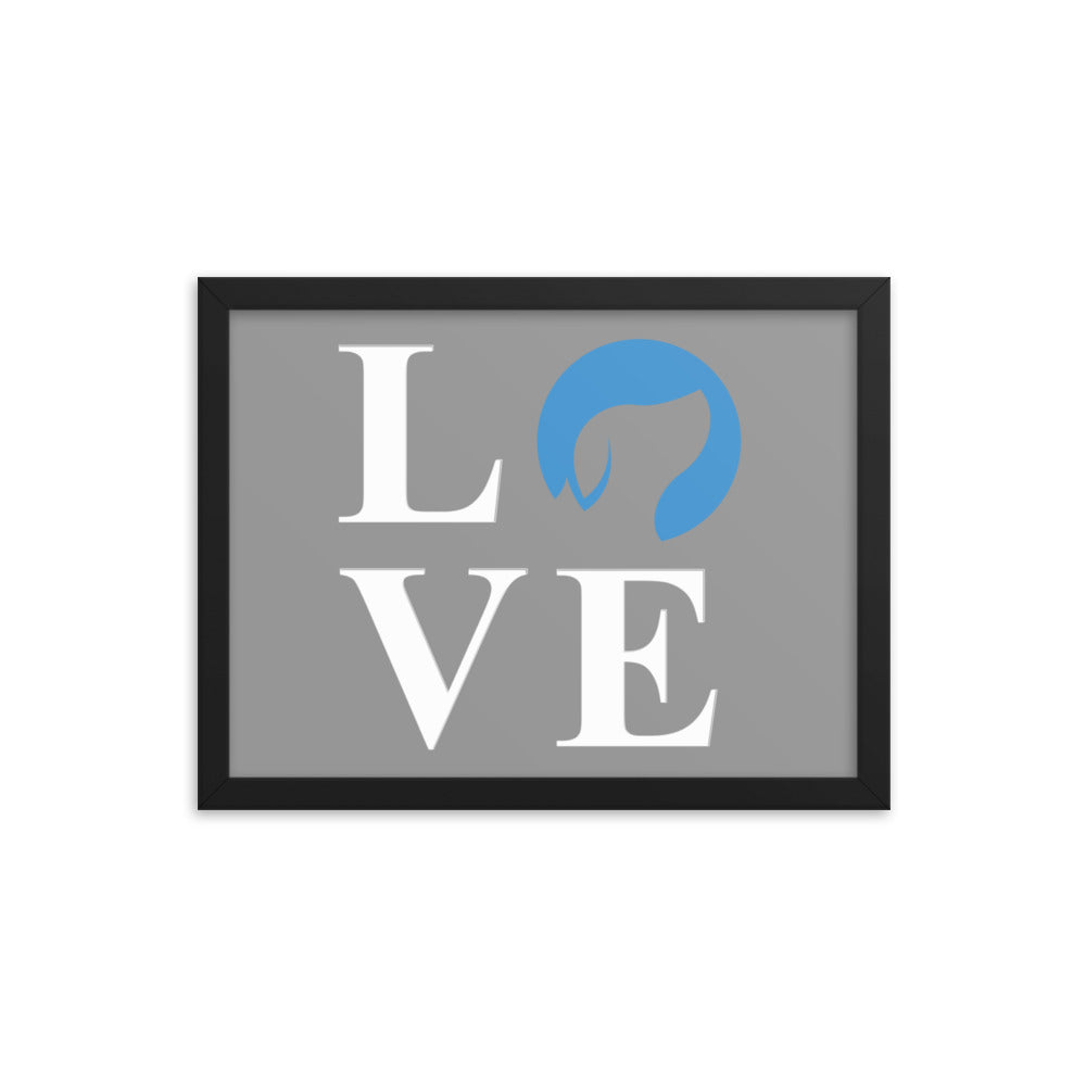 Love Logo Framed Print - Grey