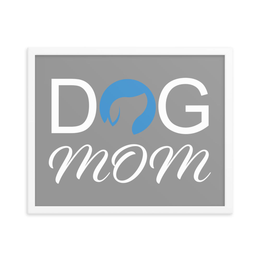 Dog Mom Framed Print - Grey