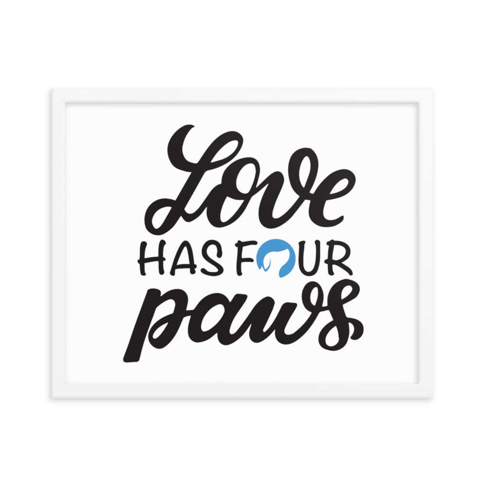 Love Has Four Paws Framed Print