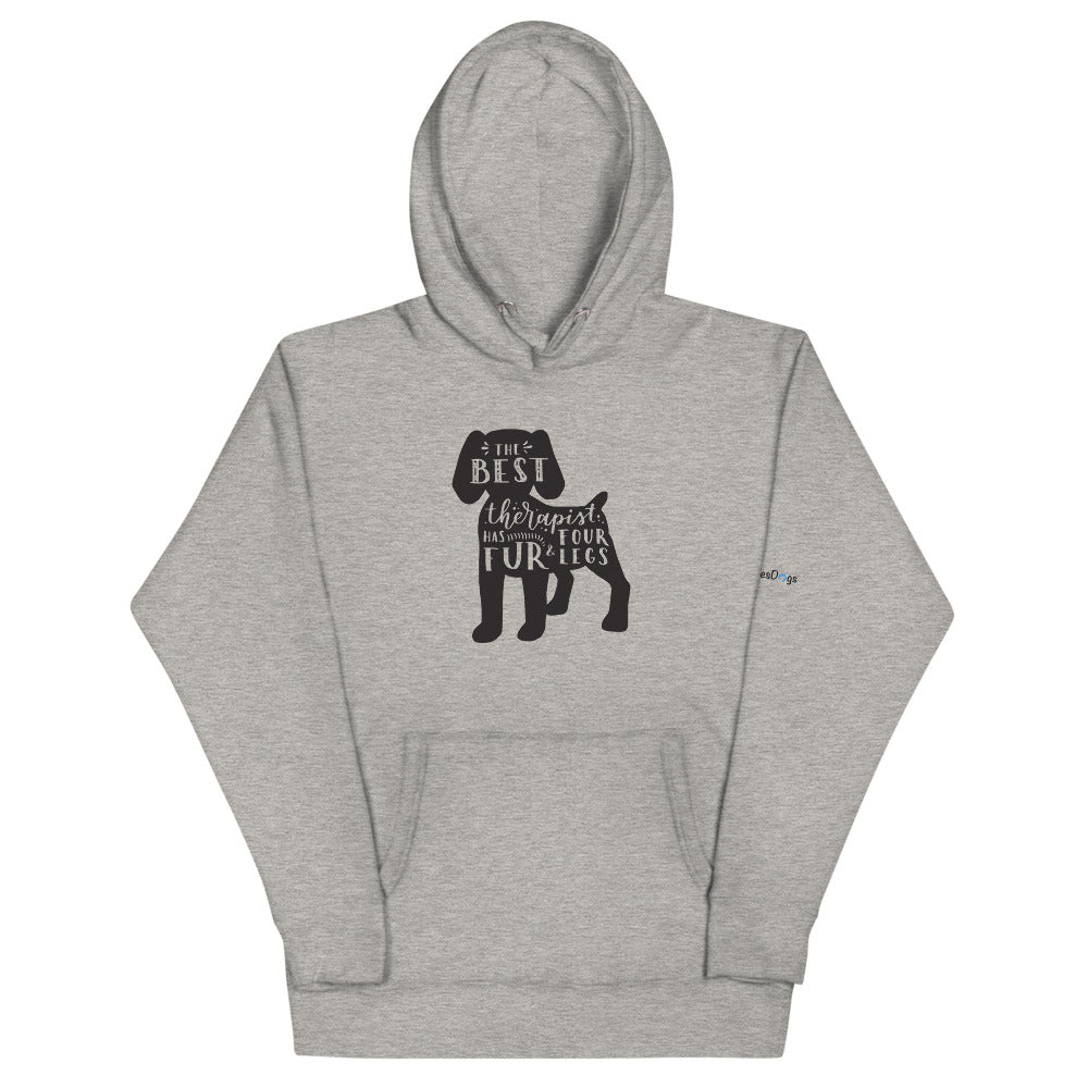 The Best Therapist Has Fur and Four Legs Silhouette Hoodie