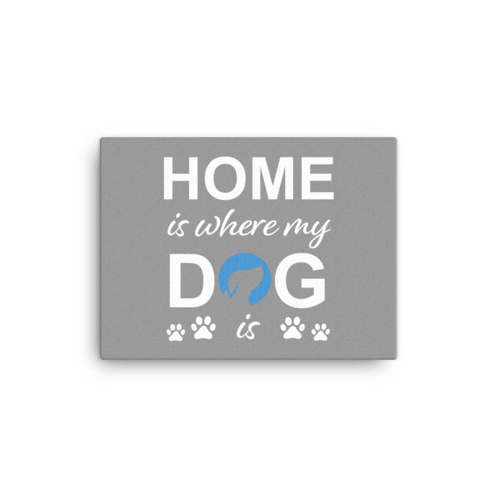 Home is Where My Dog is Logo Canvas (Grey)