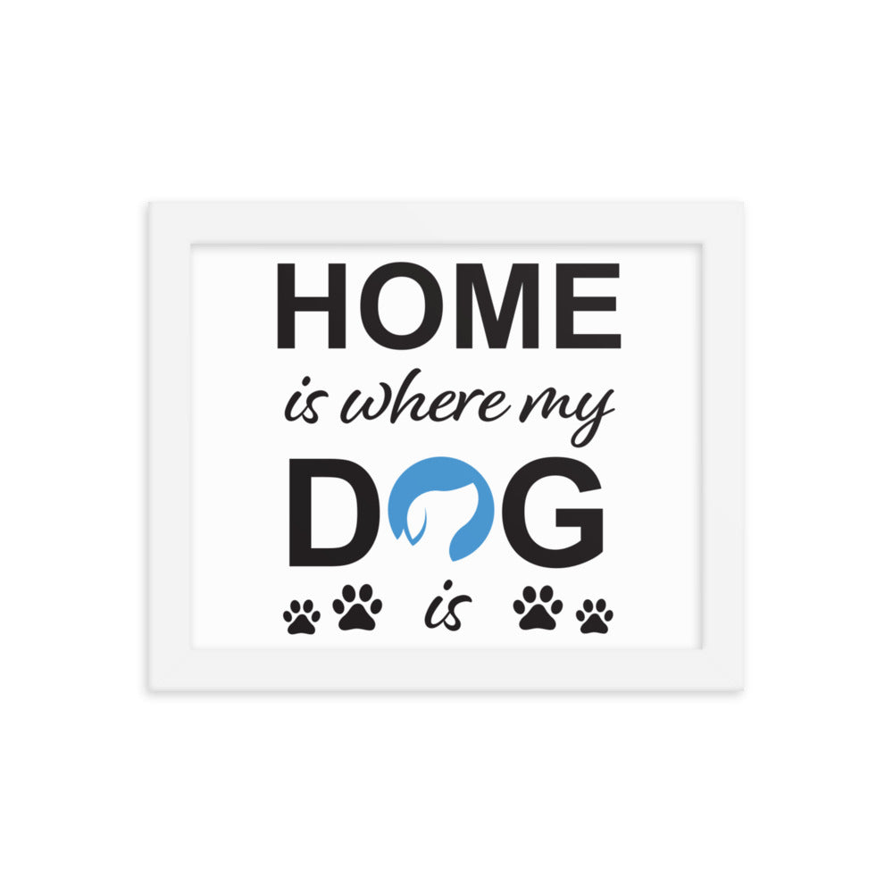 Home is Where My Dog Is Logo Framed Print