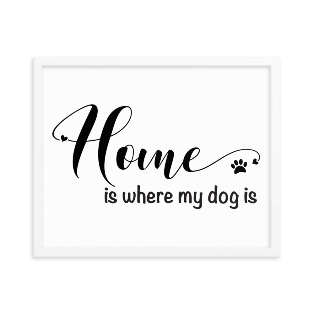 Home is Where My Dog Is Framed Print