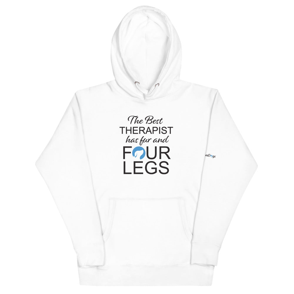 The Best Therapist Has Fur and Four Legs Logo Hoodie