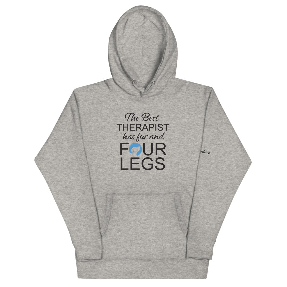 The Best Therapist Has Fur and Four Legs Logo Hoodie