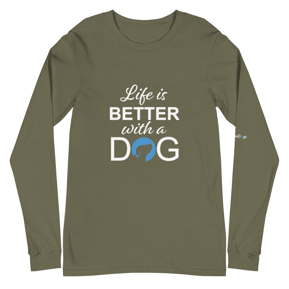 Life is Better with a Dog Logo Long Sleeve Tee