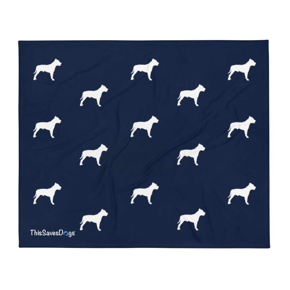 Pit Bull Pattern Throw Blanket