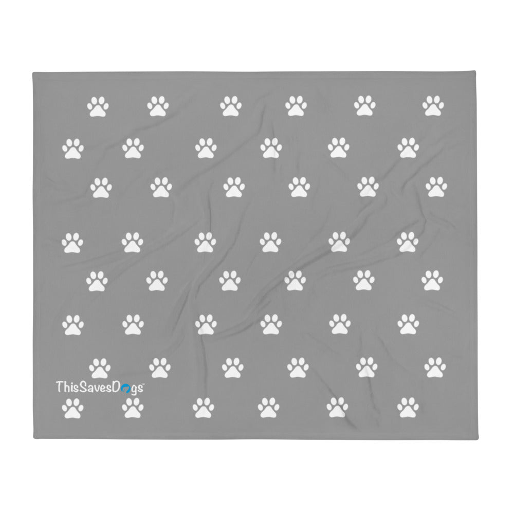 Paw Print Throw Blanket