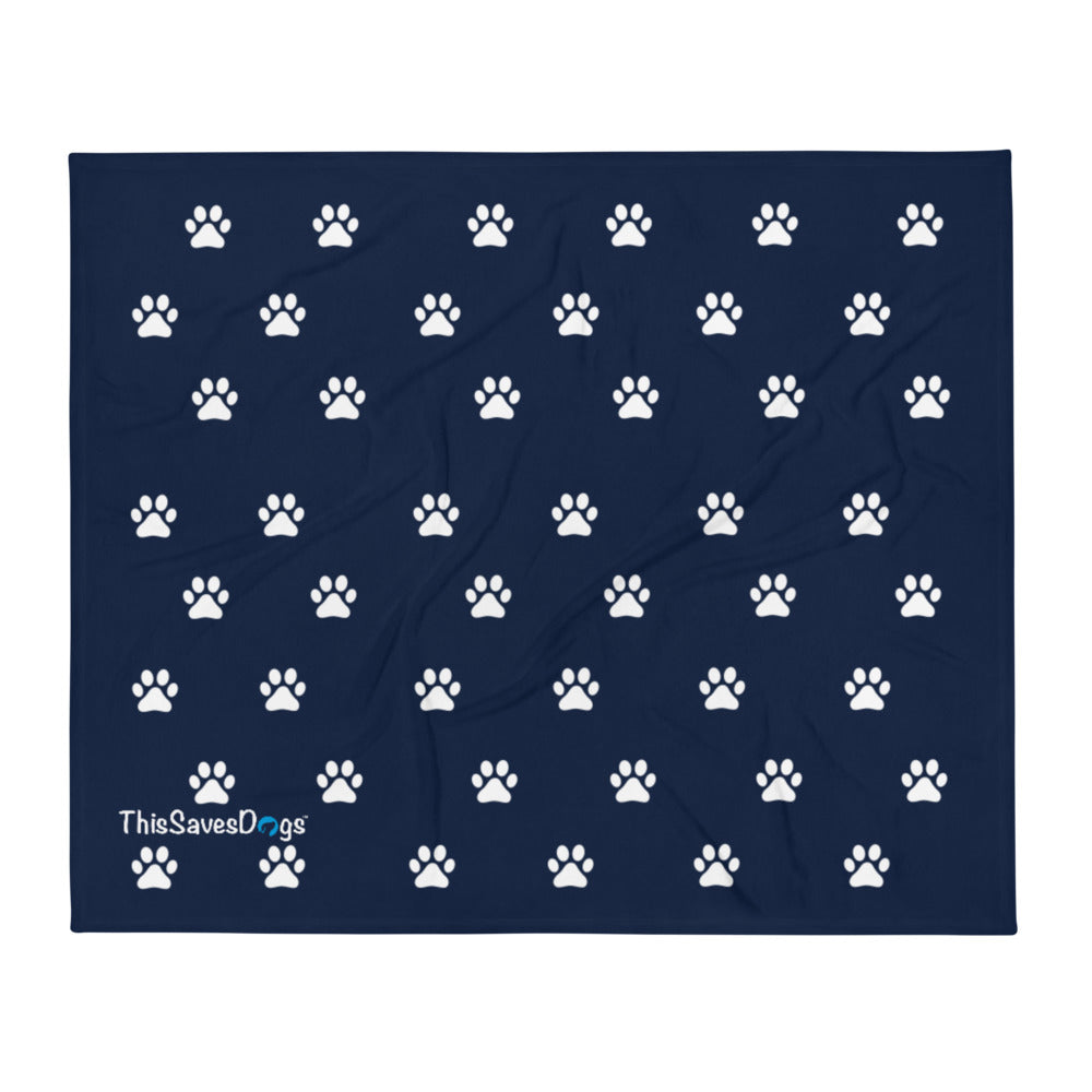 Paw Print Throw Blanket