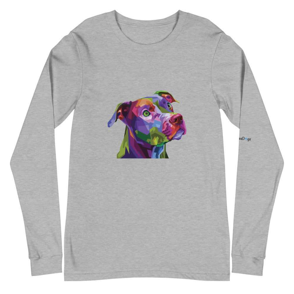 Pit Bull Pop Art Long Sleeve Tee