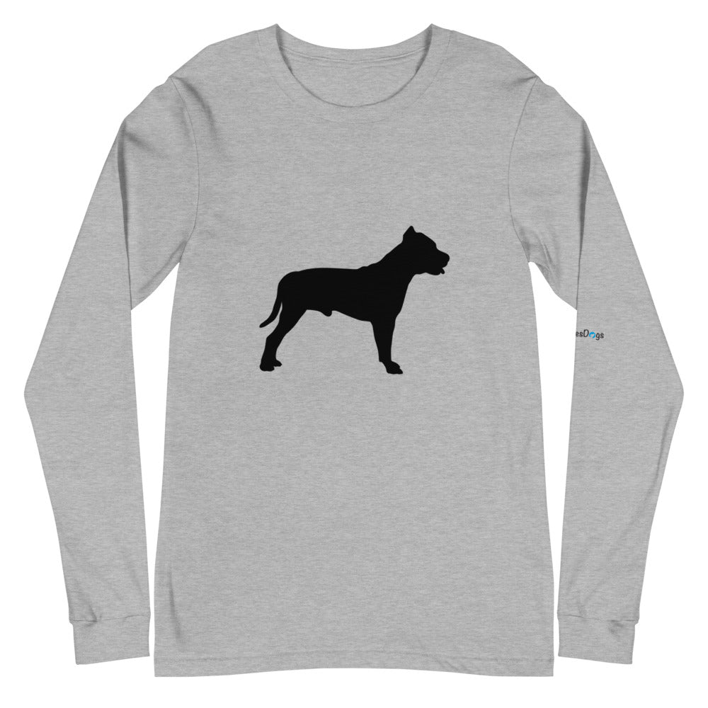 Pit Bull Silhouette Long Sleeve Tee