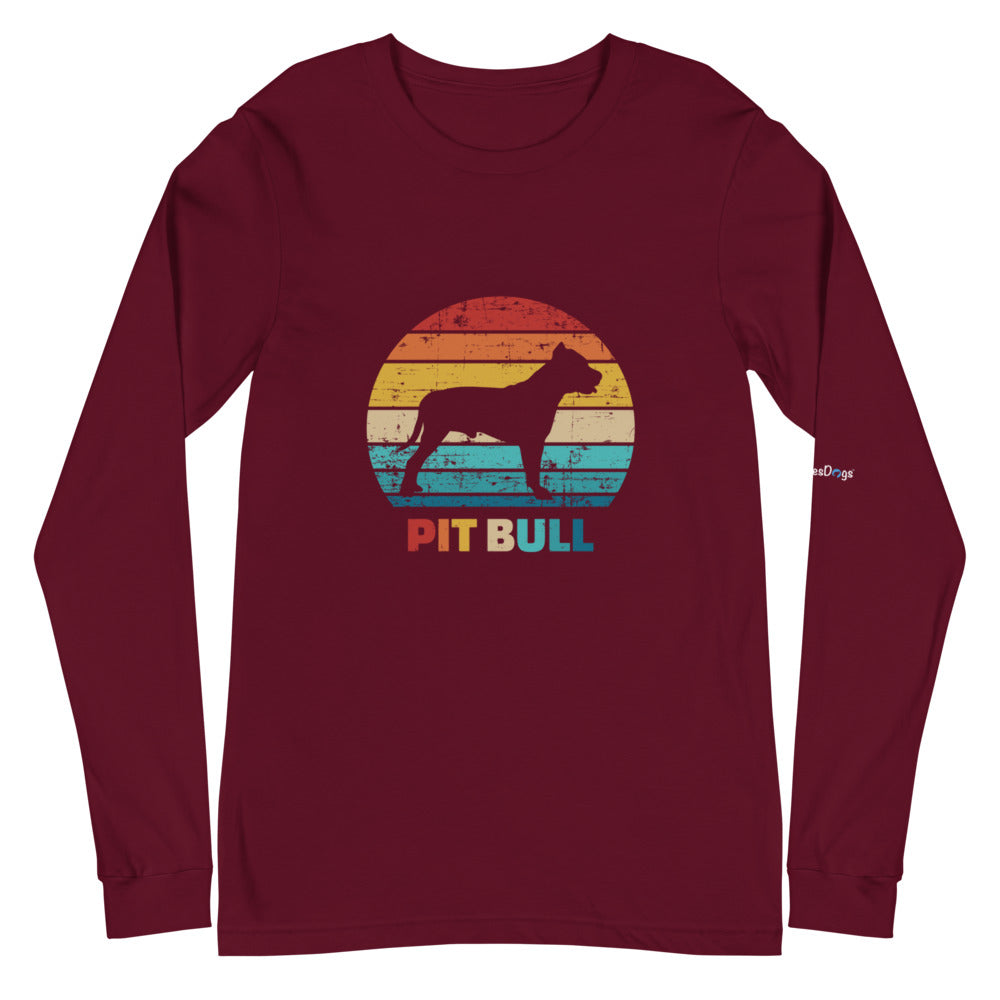 Vintage Pit Bull Long Sleeve Tee