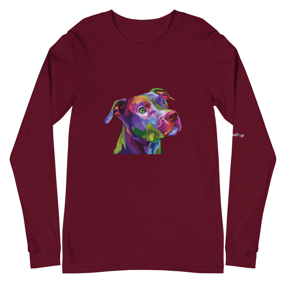 Pit Bull Pop Art Long Sleeve Tee