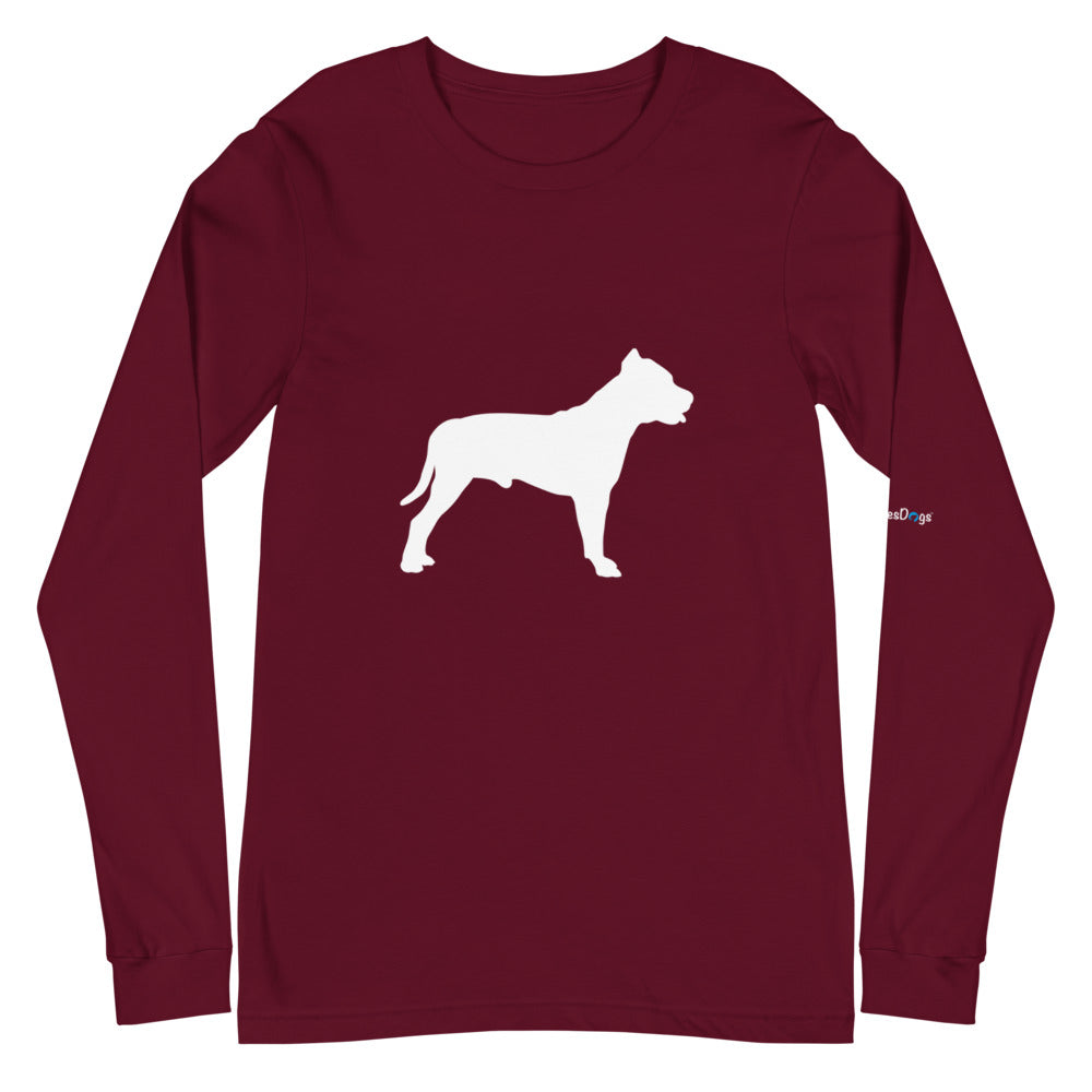 Pit Bull Silhouette Long Sleeve Tee