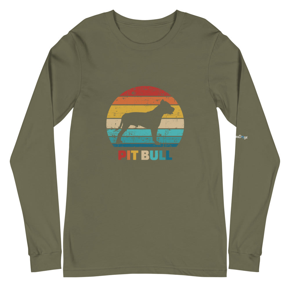 Vintage Pit Bull Long Sleeve Tee