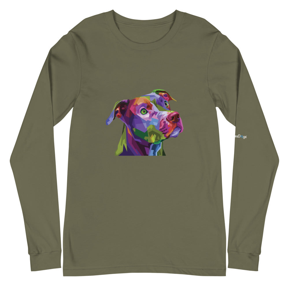 Pit Bull Pop Art Long Sleeve Tee