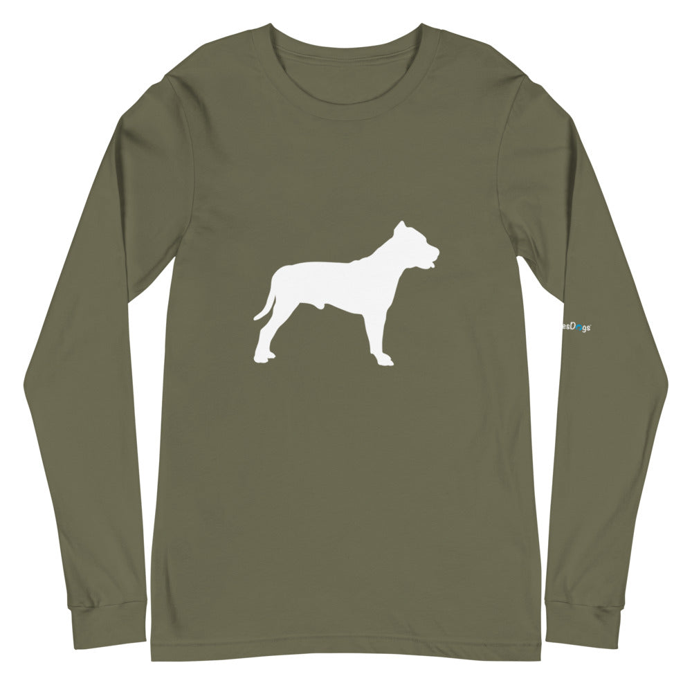 Pit Bull Silhouette Long Sleeve Tee