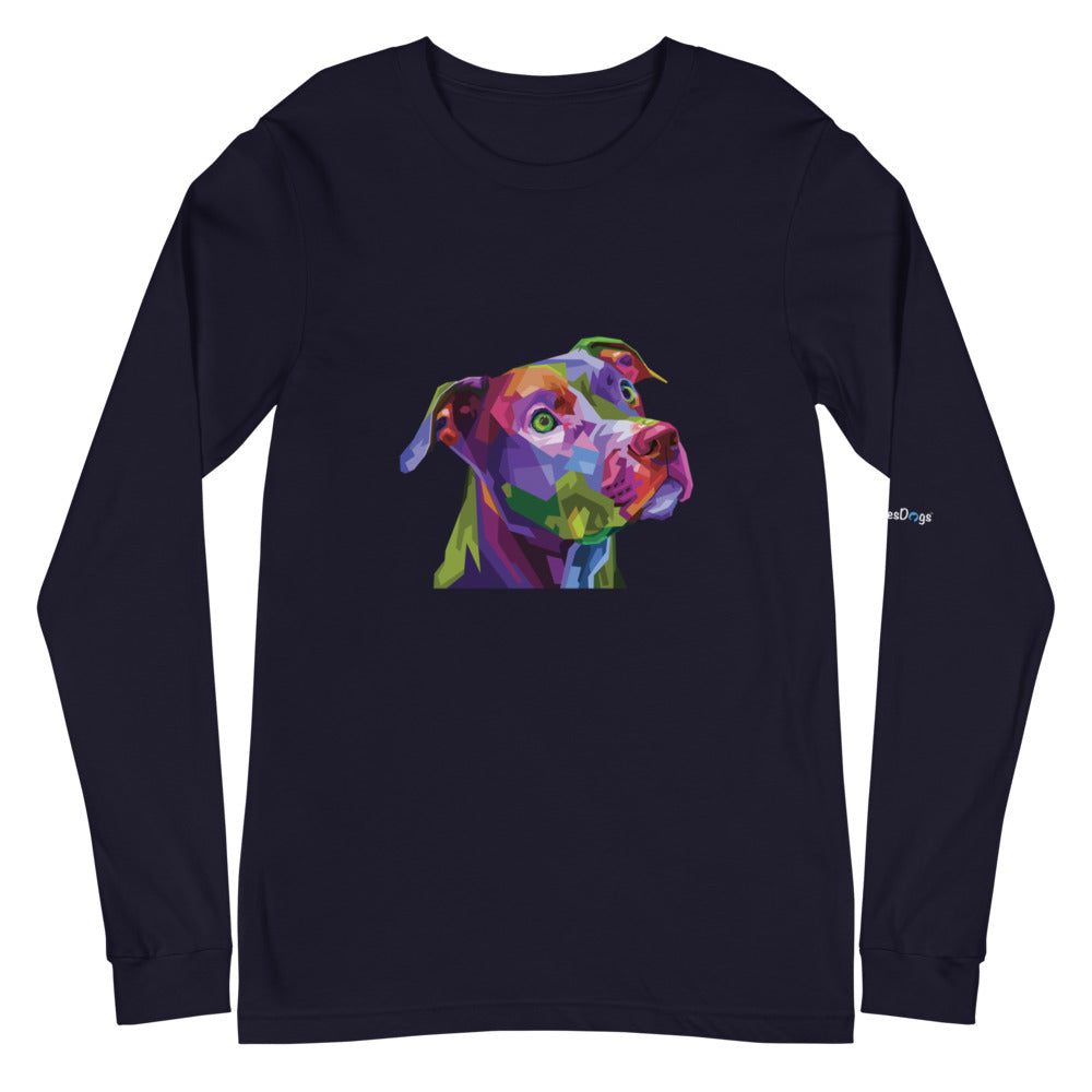 Pit Bull Pop Art Long Sleeve Tee