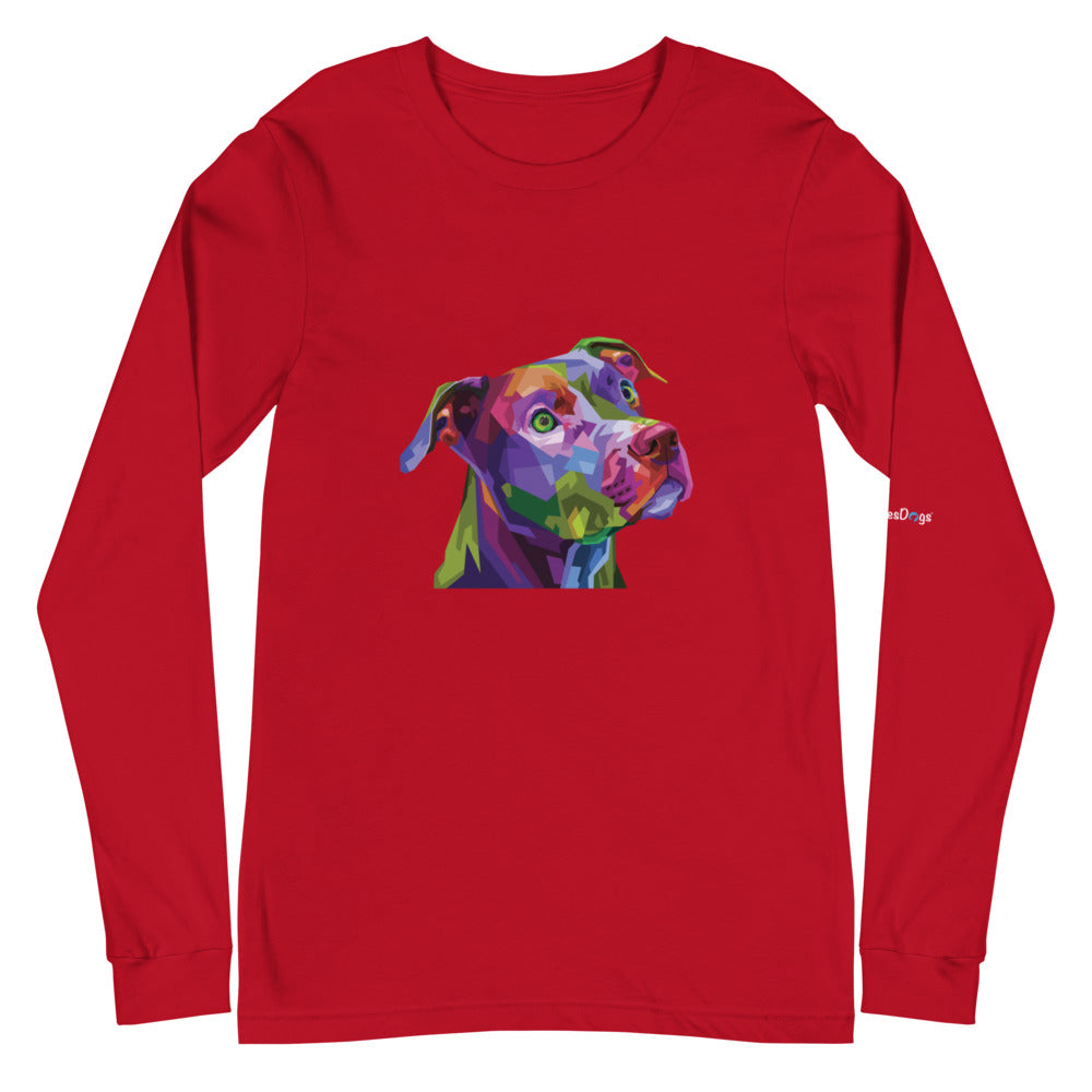 Pit Bull Pop Art Long Sleeve Tee