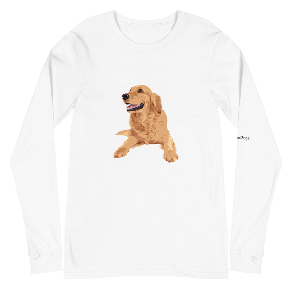 Happy Golden Retriever Long Sleeve Tee