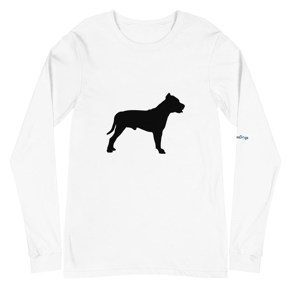 Pit Bull Silhouette Long Sleeve Tee